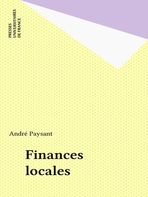 cover image of Finances locales